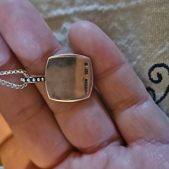 Lori Bonn sterling silver horseshoe pendant with chain. Sterling not plated. - Picture 3 of 5